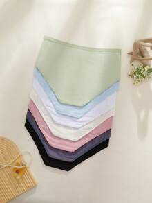 NudeFit 7pcs/Pack Plus Size Women's Comfortable Basic Briefs - Multicolor - View 2