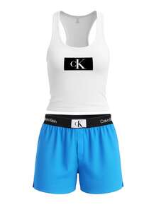 Calvin Klein Women's Home Wear Suits White Blue - Multicolor - View 4