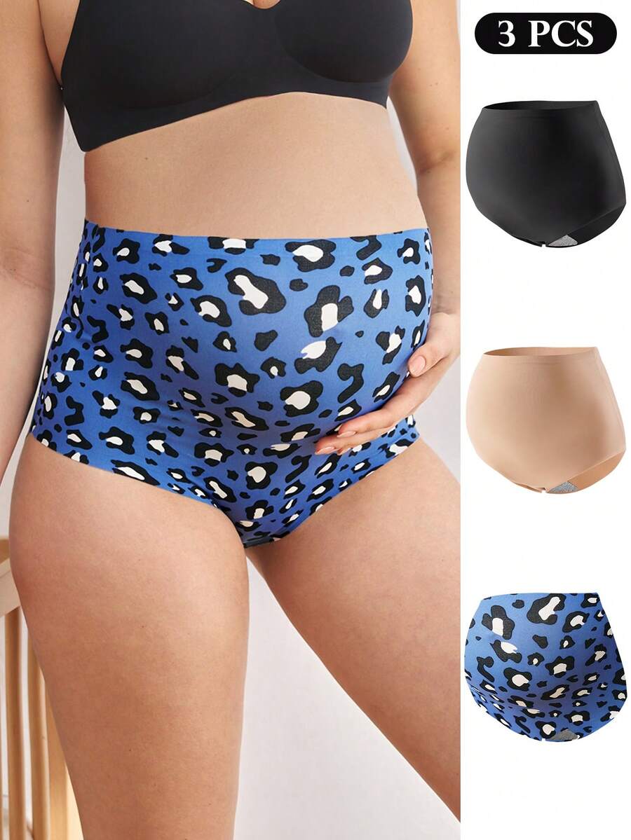 3pcs/Pack Maternity Seamless High Waist Comfortable Everyday Underwear