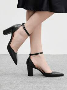 CUCCOO BIZCHIC Women's Fashion Versatile Pointed Toe Pumps For Christmas - Black - View 3