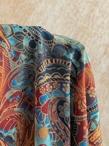 Váy ngắn in họa tiết Bohemian cổ điển dành cho nữ Soleia, cổ chữ V, viền ren hoa, tay dài, bo gấu không đều, váy đi nghỉ chữ A in họa tiết lưới, váy dự tiệc, đêm hẹn hò, bộ thời trang ôm sát gợi cảm, kỳ nghỉ du thuyền, kỳ nghỉ bãi biển, lễ hội âm nhạc, váy đi nghỉ Boho, phù hợp với mọi mùa - Nhiều màu - Xem 10