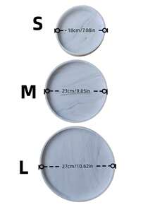 1 件/3 件圆形大理石纹储物托盘、浴室收纳架、易于清洁、蜡烛/香薰架、硅胶梳妆台托盘、珠宝盘，非常适合液体肥皂、洗发水、香料罐、花瓶垫，适用于家庭、浴室、厨房、客厅、咖啡桌、餐厅盘子厨房装饰托盘水果托盘托盘装饰礼物生日毕业 - 彩色 - 查看 5