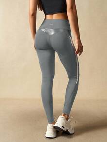 VARSIVA 女士高腰紧身多功能日常健身打底裤 - 灰色 - 查看 7