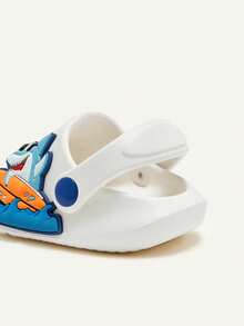 Cozy Pixies 1双夏季宝宝海洋鲨鱼可爱趣味透气休闲套脚户外沙滩防滑平底凉鞋 - 白色 - 查看 4