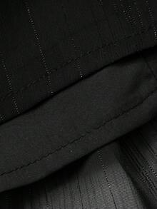 DAZY Đầm dạ hội dài tay cổ chữ V xếp ly, đính sequin, phối nhiều mảnh, dành cho nữ, thích hợp cho mùa xuân/thu, năm mới hoặc lễ hội. - màu đen - Xem 8