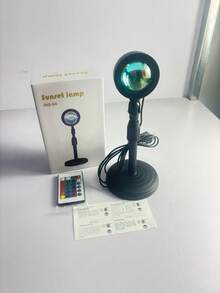 迷你日落灯、摄影氛围灯、直播背景墙、创意摄影台灯 - 黑色 - 查看 11