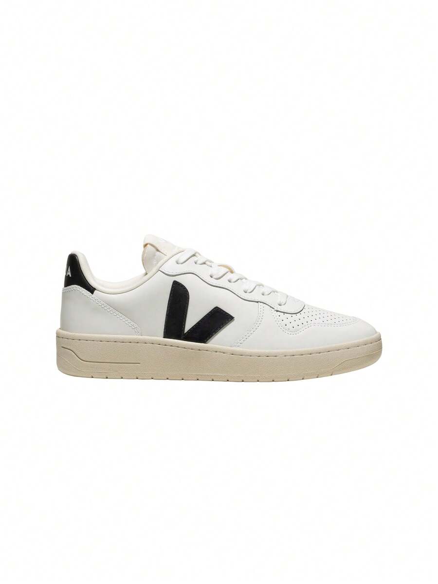 Veja V-10 Leather Sneaker Extra-White / Black VI0220738 - EXTRA-WHITE_BLACK - View 1