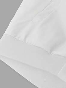 Manfinity Homme 男士大码休闲轻薄纯色夹克，夏季 - 白色 - 查看 5