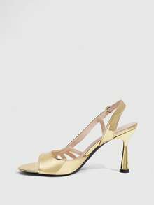 CUCCOO SZL 女士优雅通勤高跟凉鞋 - 金色 - 查看 10