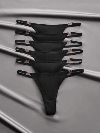 Empress Envy 5 st/pack sexiga enfärgade trosor med tunna axelband och låg midja för kvinnor