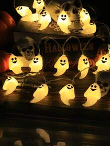 1PC 1.5M10LED Battery Box Ghost Light String, Excluding Battery, Suitable For , Autumn Harvest, Party, Room Decoration Room Decor Garden Decor For Gift Fairy Holiday Decor Festival Decor - Warm white - View 6
