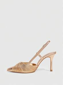 CUCCOO SZL Giày cao gót mũi nhọn thanh lịch dành cho nữ, thời trang và đa năng để diện hàng ngày - Rượu sâm banh - Xem 5