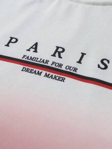 Manfinity Homme 男士字母印花圆领长袖休闲套头卫衣 - 粉色 - 查看 5