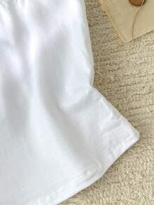 Tseoso Áo ống đen bó sát nữ 95% cotton, thích hợp mặc mọi mùa, dễ thương, thích hợp mặc mùa hè và mùa thu, cổ điển, áo mùa hè dễ thương, mềm mại, mặc nhà, trở lại trường, quần áo nữ mùa thu, đa năng, đồng quê, thể thao, câu lạc bộ, đầu thu - trắng - Xem 7