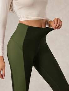 OutZeal Damskie legginsy sportowe do ćwiczeń na siłownię, odprowadzające wilgoć, modelujące brzuch, z wysokim stanem i kolorowym wzorem, z kieszenią - Wielokolorowe - Zobacz 8