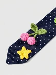 ROMWE Anime 1pc Cute Sweet Lace Bowknot, Retro Classic Polka Dot Pop Art Style For Women - dark blue - View 4