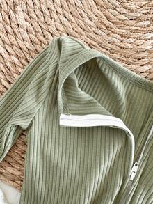 Baby Girls' Soft & Comfortable Jumpsuit Set, Fresh & Cute Lemon & Orange All-Over Print Jumpsuit + Solid Green Textured Fabric Zipper Jumpsuit, 2pcs Sleepwear Set Snug Fit Ribbed Baby Clothes Newborn Clothes Cotton Gender Neutral Baby Clothes Baby Lemon Print Clothes Zip Up Baby Romper Fall Winter Baby Set Autumn Winter Season Baby Outfits Unisex For Fall Woodland Baby Clothes Neutral Baby Clothes Unisex 2026 "Tight Fit Pajama","Tight Fit","Snug Fit - Multicolor - View 8