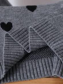 Girls Autumn/Winter Fashion Heart & Bow Knitted Sweater Jacket + Black Skirt 2-Piece Set Girls Dress With Cardigan Sweater Kids Sweaters For Girls Button Girl Clothes Autumn And Winter Clothes Girl S Spring And Autumn Suit Girls Dress Winter Girls Spring And Autumn Suit Girls Winter Dress Set Girl Sweater And Skirt Set - Light Grey - View 8