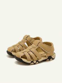 Cozy Pixies 1双夏季婴儿凉鞋，柔软舒适可爱实用，幼儿男童凉鞋 - 杏色 - 查看 5