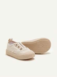 Cozy Pixies 1 par de zapatillas casuales con diseño de cordones y elástico, versátiles para uso diario en todas las estaciones, para bebés/niños pequeños unisex - Caqui - Ver 11