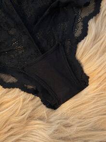 SHEIN 3pcs/Set Sexy Lace Women's Hipster Panties, Animal Print Briefs Zebra Print Underwear Leopard Underwear Cheetah Print Underwear Animal Print Lingerie Lace Shorts - Multicolor - View 5