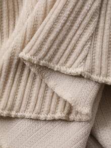 DAZY Women's Square Neck Fitted Ribbed Flare Sleeve T-Shirt Spring - White - View 7