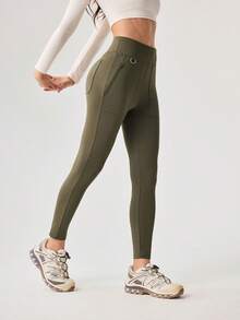 OutZeal Women Tummy Control Multi Pocket Outdoor Legging Hiking Camping - Army Green - View 7