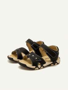 Cozy Pixies 1双夏季婴儿凉鞋，柔软舒适可爱实用，幼儿男童凉鞋 - 黑色 - 查看 5