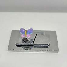 Joivida Colorful Butterfly Toilet Flush Handle, Convenient Press-Style Bathroom Flush Switch For Nail Technicians With Long Nails