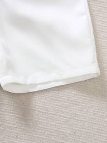 男童条纹领衬衫+短裤两件套，不含配饰，适合生日派对、晚宴、婚礼、洗礼、情人节等正式场合。 - 藍色 - 查看 6