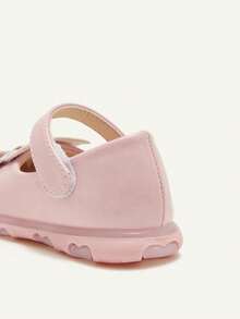 Cozy Pixies Toddler Girls' Cute Versatile Hook And Loop Strap Shoes, Convenient For Indoor & Outdoor Wear, Rabbit Design - Pink - View 9