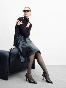 CUCCOO BIZCHIC 休闲简约优雅百搭尖头女式高跟鞋，圣诞节必备 - 黑色 - 查看 8