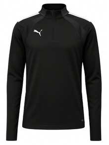 Puma Teamliga Men 1/4 Zip Sweatshirts Black - Black - View 1