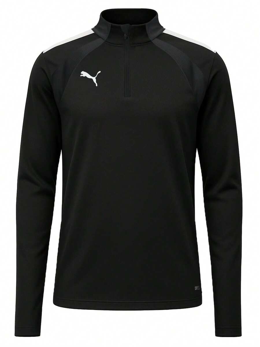 Puma Teamliga Men 1/4 Zip Sweatshirts Black - Black - View 1