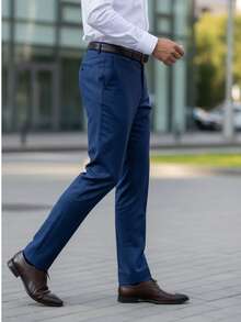 Pantalón de Vestir Slim Fit para Hombre Impala Premium - azul real - Ver 3