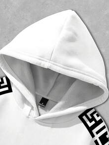 Manfinity LEGND Áo Hoodie Dài Tay Nam Cỡ Lớn, Họa Tiết Tương Phản, Áo Hoodie Thiết Kế Dành Cho Nam, Áo Hoodie Phong Cách Thường Ngày, Áo Hoodie Đường Phố - Nhiều màu - Xem 4