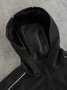 AXEPEAK Men's Zip Front Hoodie And Pants Casual Tracksuit Set - Black - View 4