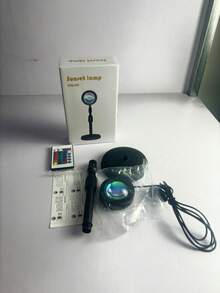 迷你日落灯、摄影氛围灯、直播背景墙、创意摄影台灯 - 黑色 - 查看 9