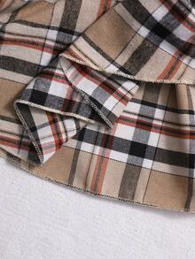 2件套 少女休闲圣诞新年红色T恤和红色格子裙 - 彩色 - 查看 4