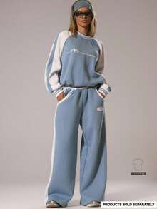 Musera Sport Quần jogger ống rộng phối màu tương phản thể thao Padel, trang phục thể thao mùa đông năng động, tập gym, khám phá mùa hè - Nhiều màu - Xem 3