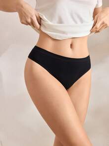 Ocili 5 piezas de bragas brasileñas sin costuras y acanaladas, cómodas - Multicolor - Ver 5