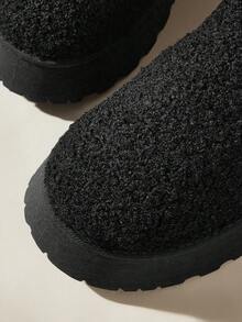 CUCCOO EASI Women's Casual Thick Sole Snow Boots, Winter For Christmas - Black - View 3