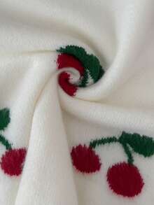 SHEIN Genkimix Kids كنزة صوفية كاجوال أنيقة بطبعة الكرز للفتيات المراهقات، كنزة صوفية للفتيات المراهقات، ملابس كرز جميلة، كنزة صوفية فراولة للفتيات المراهقات، طقم متطابق محبوك للفتيات المراهقات، ملابس شتوية محبوكة للأطفال، كنزة صوفية للفتيات المراهقات، كنزة صوفية محبوكة بأكمام طويلة، كنزة صوفية للفتيات المراهقات، كنزة صوفية شتوية للأطفال، كنزة صوفية محبوكة فتاة طويلة، سترات خريفية للأطفال، ملابس فتاة أطفال شتوية وخريفية، بلوفر للفتيات، كنزة صوفية للنساء بياقة طاقم، كنزة صوفية محبوكة بتصميم كابل، كنزة صوفية كرز - لون مشمشي - مشاهدة 7