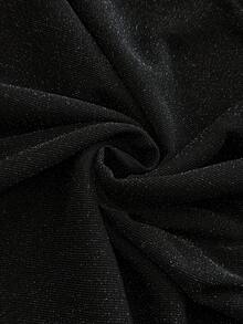 Roveilla 大码女装新款优雅浪漫连衣裙，生日礼服，派对礼服，晚礼服，裹身紧身连衣裙，冬季派对圣诞礼服，露背连衣裙，露肩连衣裙 - 黑色 - 查看 11