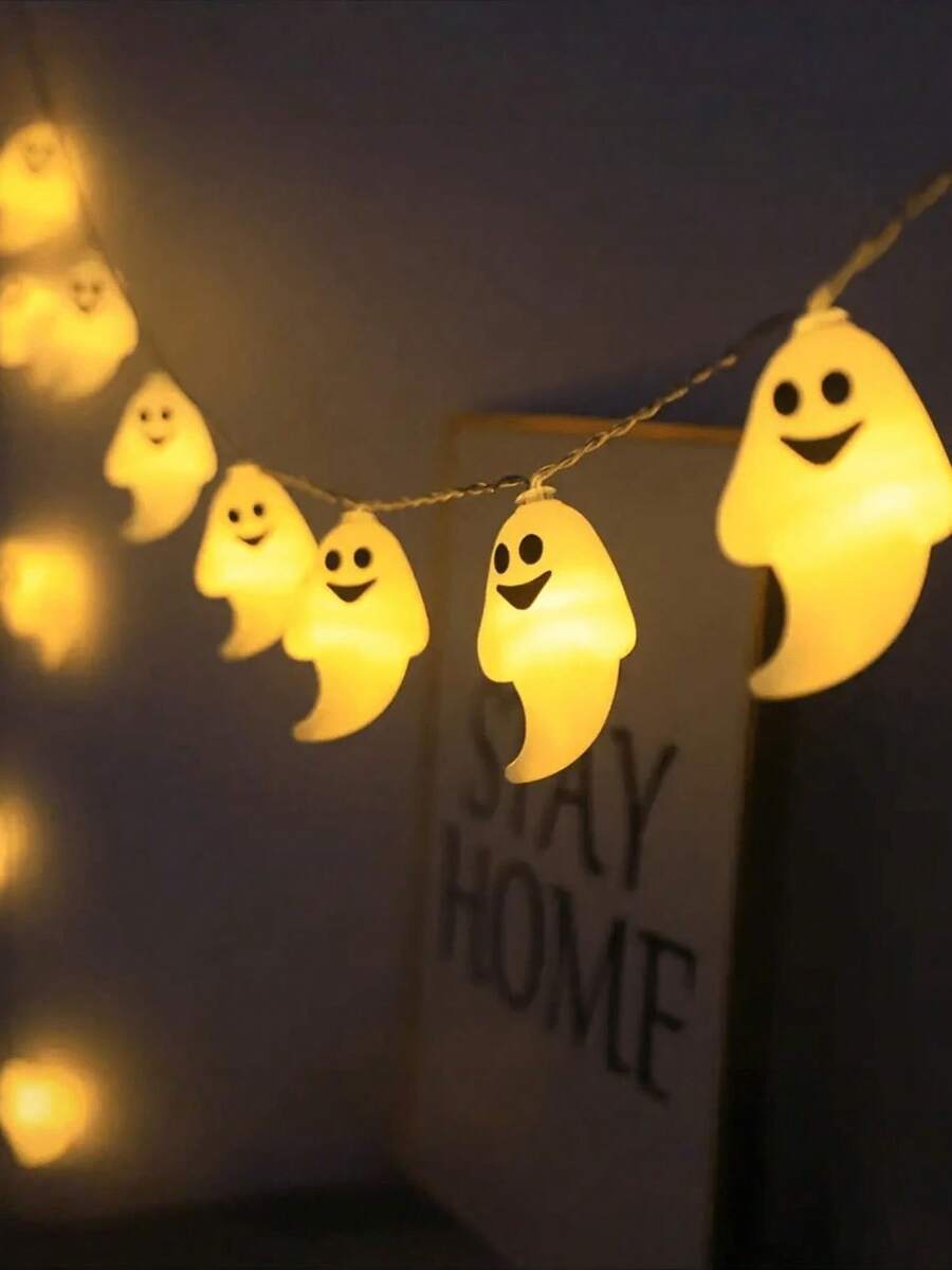 1PC 1.5M10LED Battery Box Ghost Light String, Excluding Battery, Suitable For , Autumn Harvest, Party, Room Decoration Room Decor Garden Decor For Gift Fairy Holiday Decor Festival Decor - Warm white - View 1