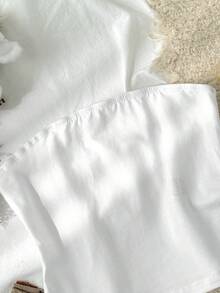 Tseoso Áo ống đen bó sát nữ 95% cotton, thích hợp mặc mọi mùa, dễ thương, thích hợp mặc mùa hè và mùa thu, cổ điển, áo mùa hè dễ thương, mềm mại, mặc nhà, trở lại trường, quần áo nữ mùa thu, đa năng, đồng quê, thể thao, câu lạc bộ, đầu thu - trắng - Xem 5