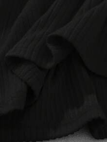 GlowEve Damen Kleid mit ausgestellten Ärmeln, Perlendekor, elegant, vielseitig für Alltag, Büro, Weihnachtsfeier, Silvester, in Rot mit Langarm, Herbst/Winter - Schwarz - Übersicht 5