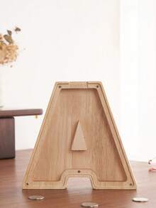 木质大字母存钱罐，字母造型，可定制首字母，趣味生日、圣诞节、节日礼物