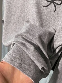 3 件套青春期前女童长袖圆领修身 T 恤，带蝴蝶结装饰，秋季休闲日常上衣 - 黑與白 - 查看 4