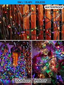 LED Solar String Lights Outdoor Light Strings Waterproof Solar Powered String Light With 8 Lighting Modes For Garden Patio Yard Fence Christmas Tree Decoration With Fairy Lights Ambience For Outside Tree, Courtyard, Wedding, Gazebo, Party, Home, Lawn, Camping And Holiday Decor Garden Lights Christmas Decoration - Multicolor - View 13